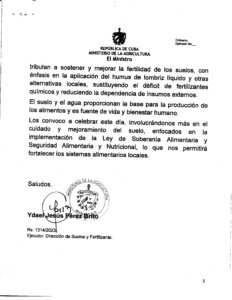 Carta de felicitacion del Ministro del Minag. Dia Mundial del Suelo paginas paginas paginas 2